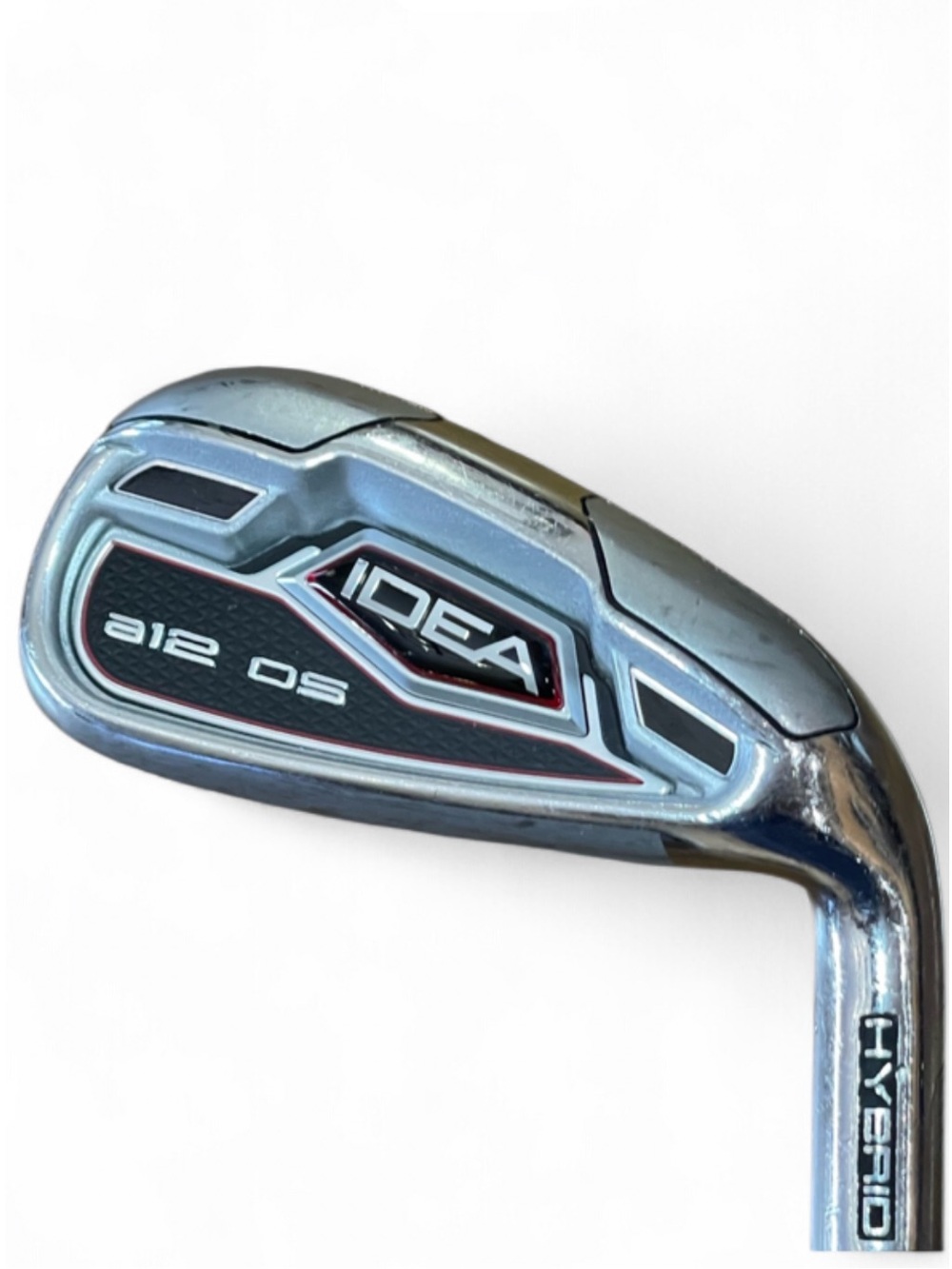 Adams IDEA a12 OS Golf 7 Iron Hybrid - Silver with Black & Red Accents